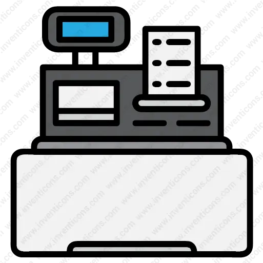  Download Cash Register Vector Icon Inventicons Output Device Png Register Icon