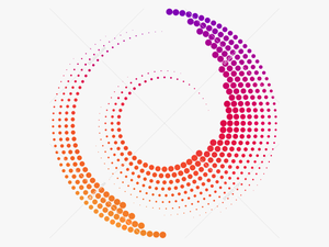 Halftone Dotted Circle Colorful 