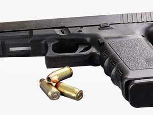 Bullet Transparent Handgun - Gun And Bullets Png