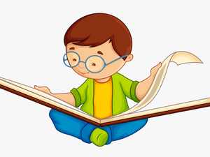 Clipart Writing Study - Kids Reading Books Clipart Png