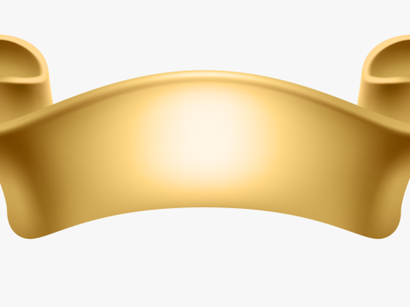 Gold Decorative Banner Transparent Png Clip Art Gallery - Gold Ribbon Transparent Background Png