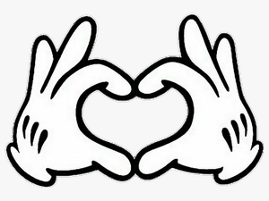 Transparent Mickey Mouse Hands Png - Mickey Mouse Heart Hands