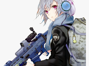 Anime Girl With Gun Png 