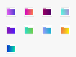 Icon Folder Set - Transparent Ba