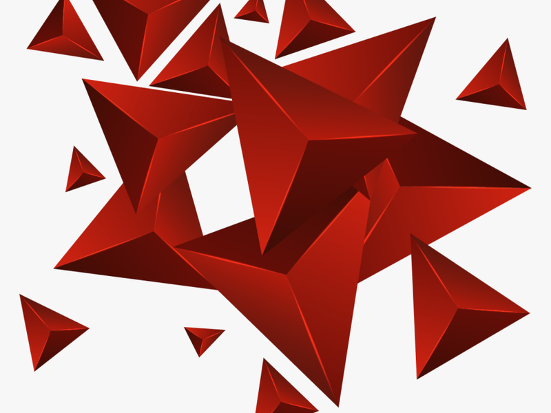 Transparent Abstract Triangle Png - Red Abstract Background Png Transparent