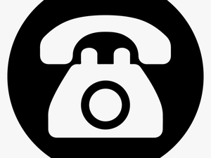 Side Point Telephone - Phone Icon Round Png