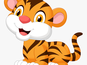 Transparent Cartoon Animal Png - Cute Tiger Cartoon Drawing