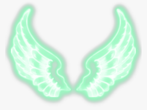 #green #neon #glow #wings #greenwings #spiral #swirl - White Neon Wings Png