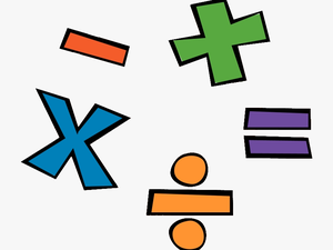 Mathematics Cartoon Division Clip Art - Math Symbols