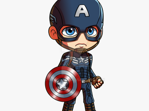 Chibi Captain America Cartoon