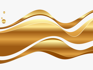 Wave Clip Ribbon - Gold Shapes T