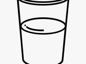 Transparent Glass Of Water Clipart Black And White