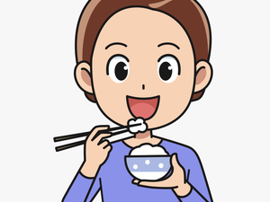 Man Eating Rice Medium - Eat Cli