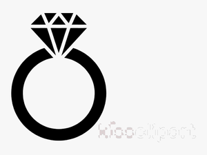 Diamond Ring Black Transparent Image Clipart Free Png - Engagement Ring Clipart Png