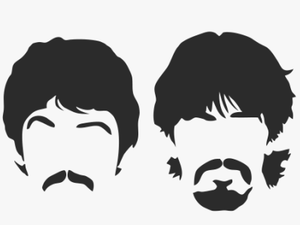 The Beatles Abbey Road Image Silhouette Help - Beatles Faces Logo