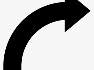 Transparent Bent Arrow Png - Curved Arrow Icon Png