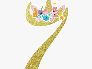#seven #7 #number7 #number #numero #glitter #unicorn - Numero 7 De Unicornio