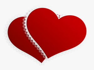 Valentine Double Hearts Decor Png Clipart Picture - Wedding Heart Background Png