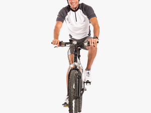 Person Riding Bike Png - Man On 