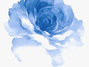 #ftestickers #watercolor #flower #blue - Blue Watercolor Flower Png