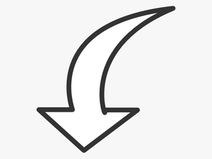 White Curved Arrow Png Download