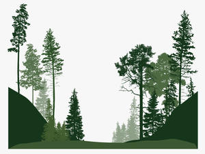 Transparent Forest Clipart - Forest Trees Silhouette Png