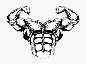 #muscle #muscles #muscleman #champion #abs #sixpack - Transparent Cartoon Muscle Man