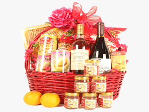 Transparent Gift Basket Png - Hamper Baskets Chinese New Year