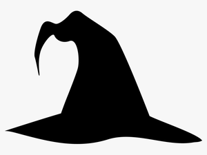 Clip Art Black & White - Silhouette Witch Hat Clipart