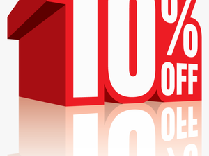 Sale Sign Transparent- - 10% Off Sale