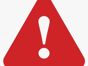 Red Attention Sign Png No Background - Warning Icon