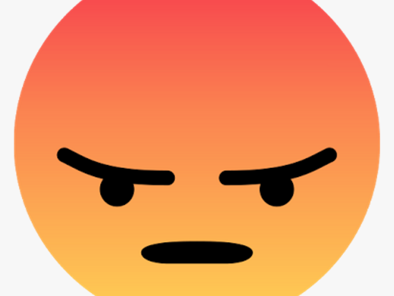 Cool Emojis Png - Angry Reaction Facebook Png