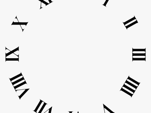 Clock Face Roman Numerals Time Clip Art - Roman Numeral Clock Png