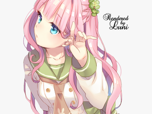 Anime Girl With Pink Hair School Girl