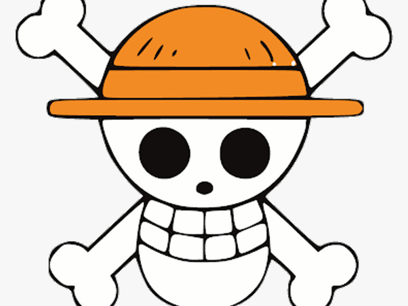 Onepiece Luffy Anime Pirate Pirata Logo Skull Caveira - Custom Jolly Roger One Piece