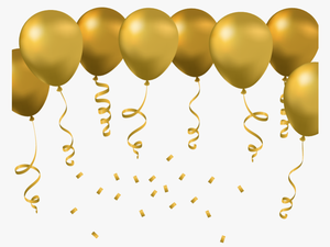 Gold Ballon Png - Transparent Background Gold Balloons Png