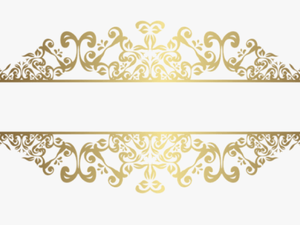 Decorative Line Gold Png Transparent Images - Elegant Gold Border Design