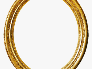 Golden Oval Frame Png