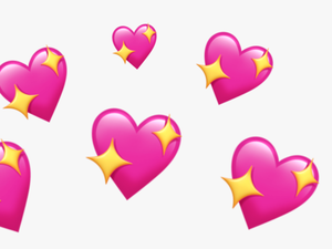 #hearts #emoji #png #meme #cute #aesthetic #love #sparkles - Heart Emoji Meme Png