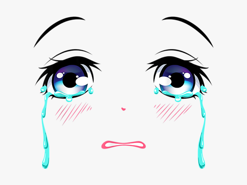 Closed Crying Anime Eyes