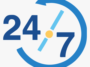 24 Hour Service Support - 24 7 Icon Png
