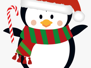 Christmas Penguins Clip Art Free - Transparent Background Cute Christmas Png