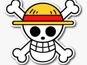 Straw Hat Pirates Luffy Symbol Sticker - Logo One Piece Png
