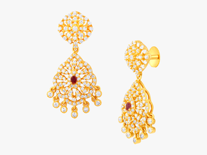 Transparent Gold Earrings Png
