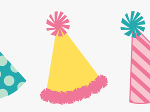 Transparent Birthday Hat Clip Art - Polka Dot Party Hat Svg