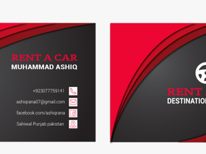 Rent A Car Visiting Card Design In Pakistan