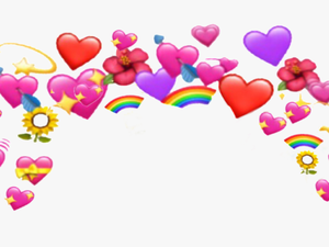 #emoji #emojis #purple #hearts #purpleheart #crown - Heart Emoji Meme Png