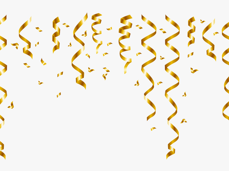 Transparent Background Gold Confetti Png