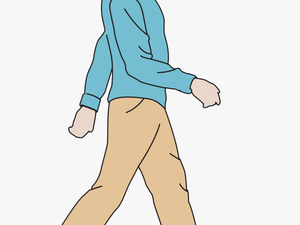 Cartoon Guy Walking Png - Walkin
