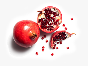 Pomegranate- - Fruits Top View Png